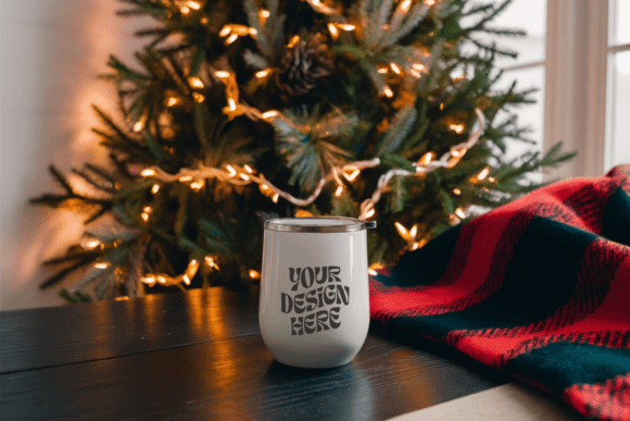 Christmas Wine Tumbler Mockup 14 Review for Embroidery Projects