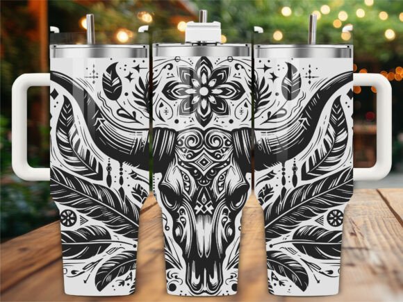 Father Cow Skull Laser Engraving Tumbler Review