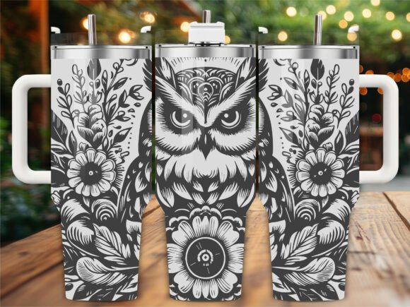 Floral Owl Bird Laser Engraving Tumbler Review