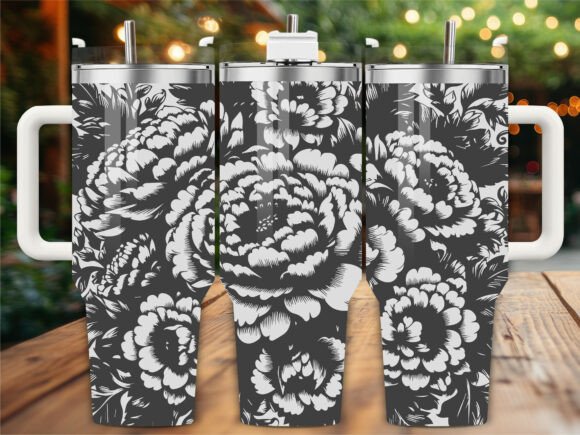Peony Flowers Tumbler Embroidery Design Review