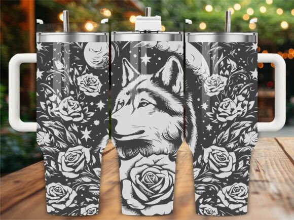 Roses Wolf Moon Laser Engraving Tumbler Review