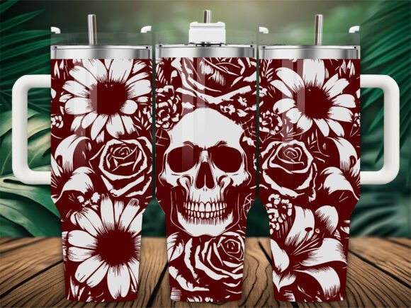 Skull Flowers Laser Engraving Tumbler Review