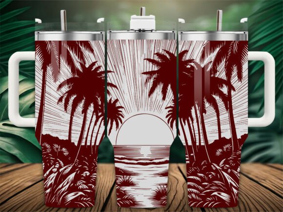 Sunset Palm Tree Laser Engraving Tumbler Review